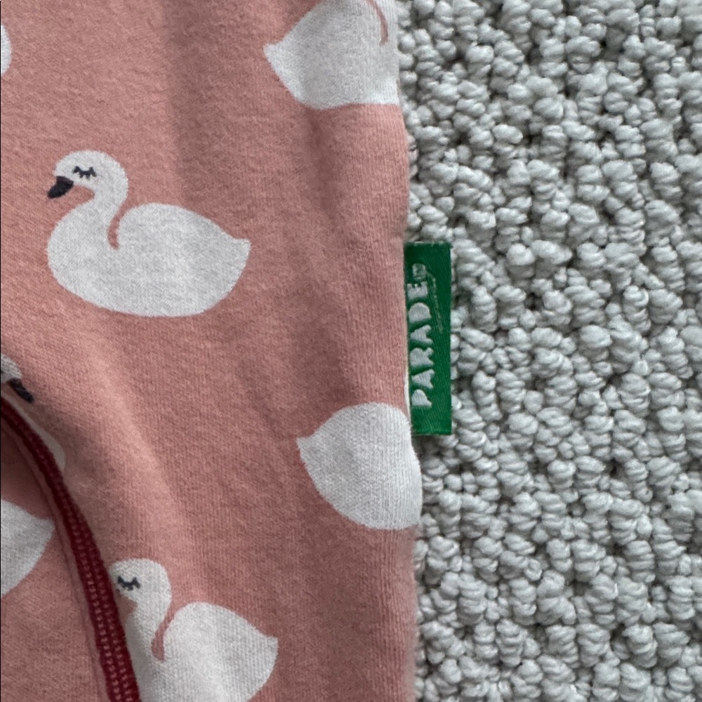 PARADE organic Swan Print Kids (Short sleeved) Pajamas - 0-3 months - Picture 4 of 4